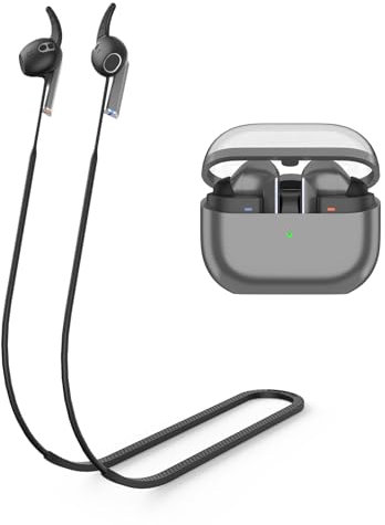 kompatibel mit Anti-Lost-Gurt für Galaxy Buds 3,Kompatibel mit Samsung Galaxy Buds 3(2024) Wireless Bluetooth Earbuds Neck Rope ,Kopfhörer Sportarten Silikon Halter Band Strap (Schwarz)