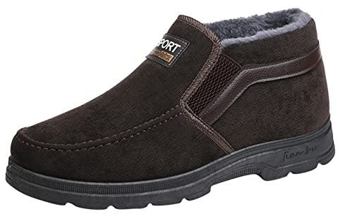 EJIMUQO Black Friday Stivaletti Pelle Con Zeppa Stivali Cowboy Uomo Stivaletti Da Lavoro Uomo Antinfortunistiche Senza Lacci Stivali Caccia Uomo Eagle Stivali Enduro Uomo 46