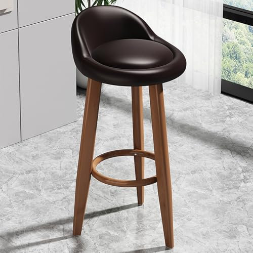 Chaise de bureau moderne et ergonomique à dossier bas pour petits espaces, chaise d'ordinateur pour chambre à coucher, bureau, chaise de salle à manger moderne, grain de noyer et couleur café, 60 cm