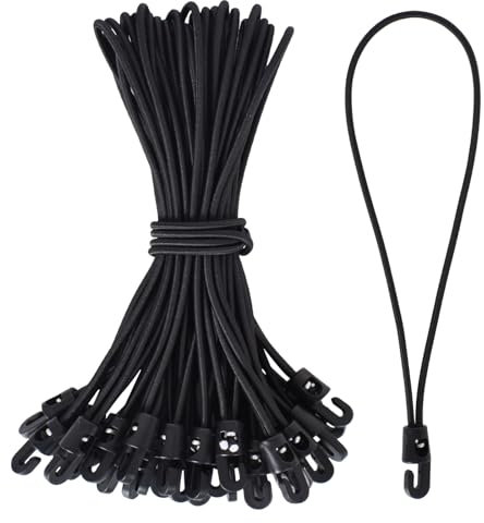 30 Stück Spanngummi mit Haken, 25 cm Gummispanner mit Haken, Planenspanner Gummispanner mit Haken Kurz, Expander mit Haken für Planen, Netze, Banner, Camping, Anhängerplane, Poolabdeckung