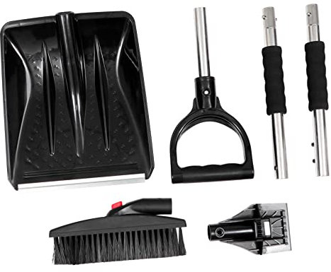 NULYLU Auto-eiskratzer Mit Abnehmbarer Schneeschaufel Enteisungsset Für Fahrzeuge Schneeräumwerkzeug Rutschfester Griff Hochfest Und Kältebeständig