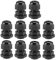 TA-VIGOR 10Pcs M16 x 1.5 Cable Gland, IP68 Waterproof Adjustable Plastic Nylon Wire Connectors Gland Joints for 4mm-8mm Cables, Locknut Stuffing Glands with Locknut and Washer – Black