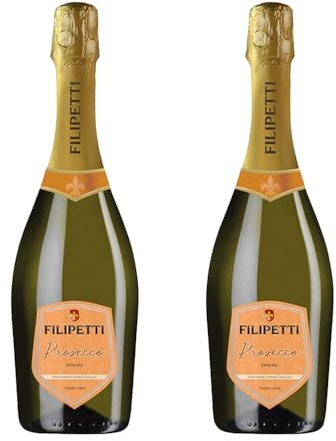 Filipetti | Extra Dry Prosecco DOC 11% ABV | 2 x 75cl | Shows with good length, with a balanced finish for food pairing or relaxed serving.