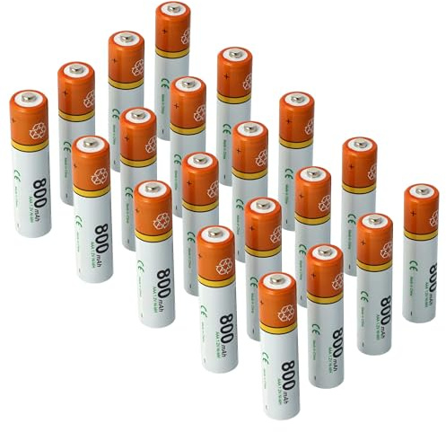 vhbw 20x batteria AAA micro compatibile con Motorola StarTac S1201 telefono fisso cordless (800mAh, 1,2V, NiMH)
