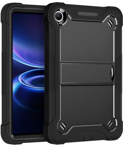 zZjoOoj Custodia per Xiaomi Redmi Pad 2 9.7 Pollici 2026, Cover Antiuurto 3 in 1 con Cavalletto Integrato, Bumper in PC + Silicone, Protezione 4 Angoli Rinforzati,Antigraffio – Nero