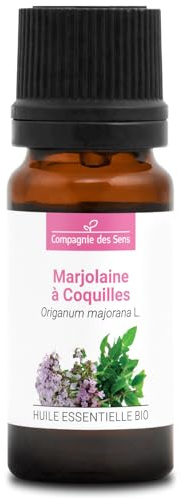 MARJOLAINE À COQUILLES BIO - 10mL - Huile Essentielle de Qualité Premium - 100% Pure, Naturelle, Garantie ChromaCert - Chémotypée et Intégrale - La Compagnie des Sens