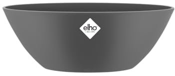 Elho Brussels Oval 20 - Blumentopf - Anthrazit - Drinnen - Ø 20.5 x H 10.4 cm
