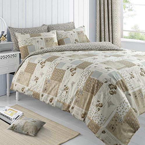 Velosso Reversible Shabby Chic Vintage Maya Duvet/Quilt Cover Multi Printed Bedding Set (Double)