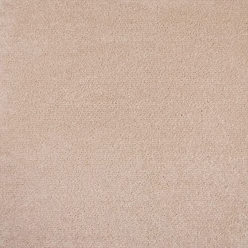 Teppichfliesen selbstliegend crème beige, flauschig weich, 8,5 mm Gesamtdicke, 50x50 cm, 1 m² = 4 Fliesen