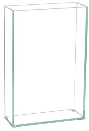 Royal Imports Flower Glass Vase Decorative Centerpiece for Home or Wedding by Royal Imports - Flat Rectangle Plate Glass, 8 W x 12 H, Clear