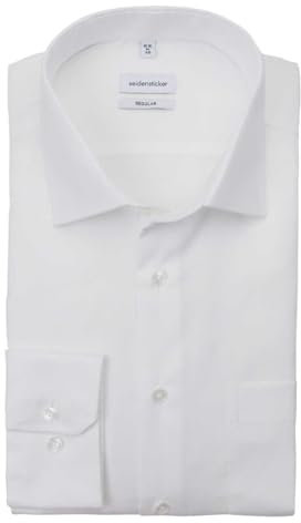 Seidensticker Herren Mens Regular Longsleeve Cotton Businesshemd, Weiß(193650), 45 EU