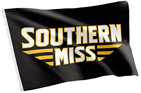 Desert Cactus Flagge der University of Southern Mississippi USM Golden Eagles NCAA 100% Polyester für drinnen und draußen, 91 x 152 cm