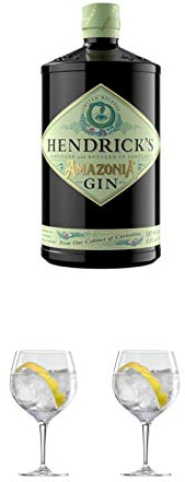 Hendricks - AMAZONIA - Gin 1,0 Liter + Ballon Bistro Cubata GIN Glas 1 Stück + Ballon Bistro Cubata GIN Glas 1 Stück