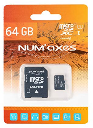 Carte micro SD 64 GO Classe 10 avec adaptateur