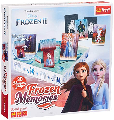 Trefl - Frozen Memories, Frozen 2 - Familienbettspiel, Erinnerungen, Sammeln Sie die Figuren aus dem Film Frozen 2, Märchenspiel, Erinnerungsübung, Spaß