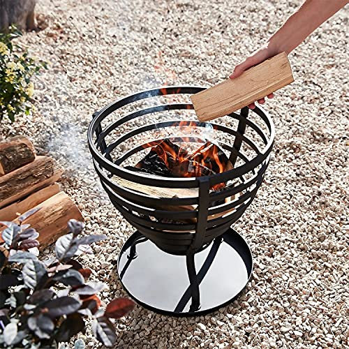 Home Modern Fire Pit - Quemador de leña de Texas (calentador grande de jardín, estufa de leña, chimenea de barbacoa)