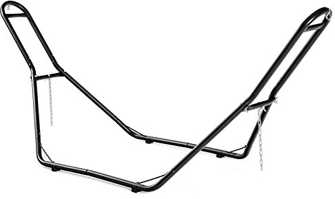 CASART Hammock Stand, Portable Metal Hammock Holder with Chains and S-Hooks, Outdoor Hammock Stand for Garden Patio Travel Camping Picnic, Frame Only