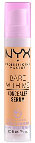 NYX Professional Makeup Abdeckendes Serum mit natürlichem Finish und mittlerer Deckkraft, Bare With Me Concealer Serum, Tan, 9,6 ml