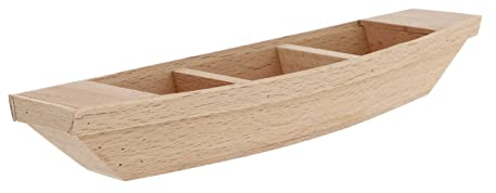 balacoo Holz Fischerboot Modell Spielzeug Holz Boot Mini Holz Segelboot Für Schulprojekte Machen Sie Ihr Eigenes Segelboot Craft Christmas Nautical Party Dekoration Ornament Log Farbe