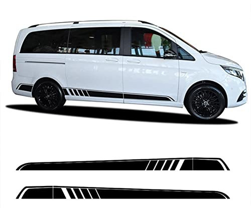 2 Stück Autotür Seitenstreifen Rock Aufkleber Aufkleber,Für Mercedes Benz V-Klasse Vito Viano W447 EQV V260 W639 W638 2019,Seitenschweller Aufkleber