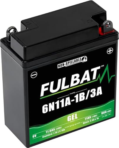 FULBAT BATTERIE MOTO FULBAT GEL 6N11A-1B/3A 6V 11,6AH 90A