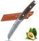 WILDMOK Cuchillo para frutas Cuchillos para pelar Acero inoxidable Cuchillo utilitario de 3.3 pulgadas Cuchillo de cocina para cortar frutas y verduras con estuche de cuero (A)