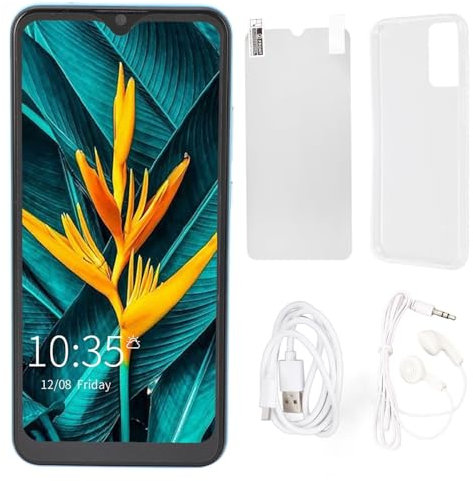 Smartphone 9 Pro, 6 1 pouces RAM 3 Go ROM 32 double carte Téléphone Portable Déverrouillé veille plein écran reconnaissance faciale téléphone portable bleu clair par Reconnaissance Faciale FHD 1 de