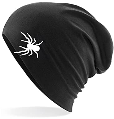 Huuraa Beanie Spinne Silhouette Geschenk Black Spinne Präsent