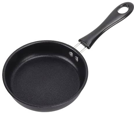 Poêle à Frire Antiadhésive, Poêle à Omelette en Acier Inoxydable avec Poignée Froide pour Cuisinière à Gaz, Cuisinière à Induction, Cuisinière à Poterie électrique, Four électrique (12CM)