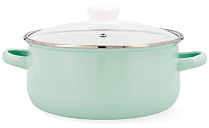 Quid Cocco Cacerola Acero Esmaltado 22cm - 2,8l Acero Carbonatado Apto Vitrocerámica Apto Eléctrico Antiadherente