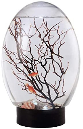 19 x 8,2 cm, Mini-Fisch für Aquarium, transparente Fischschale, Heimdekoration, Topf, Glas, leicht zu transportieren, für Kinder, Belohnungen, Gif, Schreibtisch, Aquarium, klein