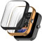 Msiall 2 pièces Compatible avec Amazfit Bip 3/3 pro Housse de protection, Protection d'écran en TPU souple et complète, Résistant aux rayures Housse de protection d'écran avec -rosegold silver