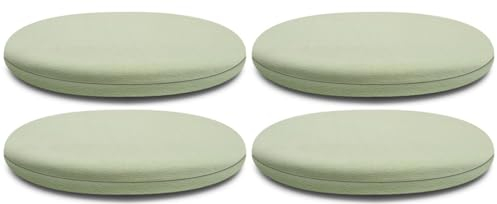 1/2/4er Set Rund Memory-Schaum Stuhlkissen 35cm/40cm/45cm Küche Runde Sitzkissen Mit Abnehmbarem Kissenbezug Anti-Rutsch-Hocker-Kissen Für Bistro-Bürostühle (Color : Light Green, Size : 40cm(Pack of