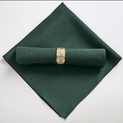 SYSUII Stoffservietten, 8er Pack weiche Stoffservietten dunkelgrün Servietten 48x48cm Serviette Tischdekoration Tischservietten Wiederverwendbare für Hochzeitsszene, Geburtstagsfeier Weihnachten