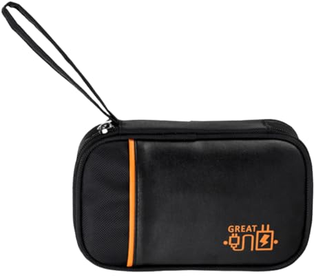 FAVORTALK Cable Bag Organiser Portable Electronics Accessories Organizer 2 Layers Pouch Water-Resistant Carry Case All-in-One Gadget Storage Bag, Black 2 B21716