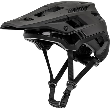 BATFOX Bike Helmet,Mountain Bike Helmet Helmets for Men Women Adults Youth (Black, M(54-57CM))