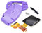 GBA V3 IPS-Display-Mod Kit zum Aufhellen des Bildschirms + violett-violettes Gehäuse, für Gameboy Advance Handheld-Spielekonsole, 100 % passgenau, LCD-Modul mit vollständiger Abdeckung + Außengehäuse