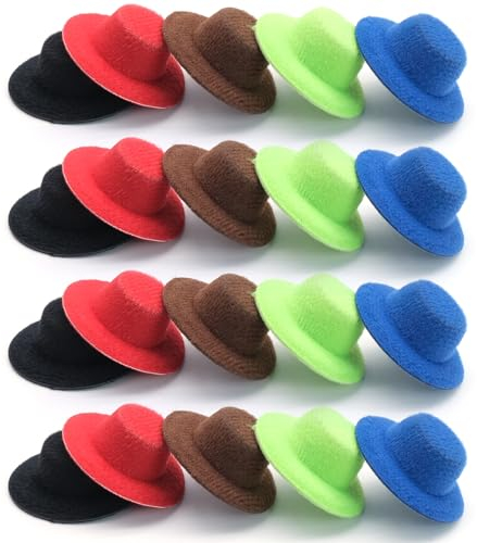INHEMING 20 Stück Miniatur Puppenhüte Hut, Mini-Zylinder Sombrero-Hüte, Kleine Hüte Filze, Für DIY-Dekoration