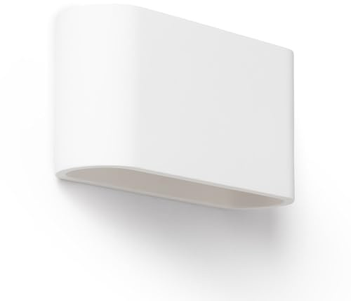 LEDKIA Wandleuchte Gips Ebin Round Weiß