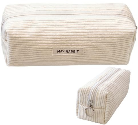 MAEXUS Mäppchen,Federmäppchen für Jungen & Mädchen, Federtasche Erwachsene, Federpenal, Federmappe, Federmäppchen Aesthetic, Mäppchen Teenager, Pencil Case-Teenager Etui Schule (Beige)