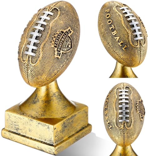 Wiwiqing Fantasy Football Champion Trophäe Gewinner Glory Award Feiern Sie das Spiel Gewinner Touchdown oder Play Off Gewinn (Gold, 15,2 cm)