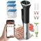 Karinear Sous Vide Garer Stick mit Vakuumbeutel-Set | APP-Steuerung | WIFI (2.4G) | 1400W Sous-Vide Stick | 10-90°C, 1-99 Min. Timer | 360° Zirkulation | Suvide Garer stick