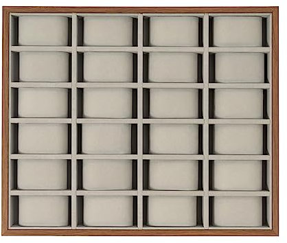 MIKIYUEER Uhrenbox Organisator für Männer und Frauen, 24 Uhren grau Uhrenkasten Aufbewahrungskoffer - Feiertagsgeschenk - Schmuckaufbewahrung - Uhrenhalter - Uhrenständer