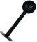 Jingmiger Cuchara de café con tamper, 10 gramos, Polipropileno (PP), Negro, 1 metro