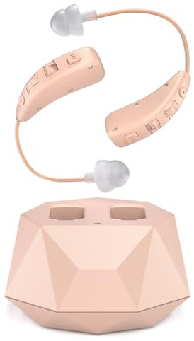 Elctrtici Dispositivo de sonido, ricaricabile, con funzione di riduzione del rumore per adulti, facile controllo del volume, design leggero da 6 g, adatto per un uso prolungato, quasi invisibile