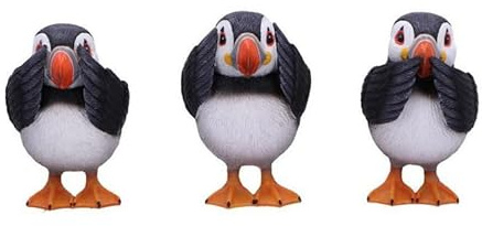 Kilts Wi Hae Three Wise Puffins - Hear No, Speak No, See No Evil Figurines