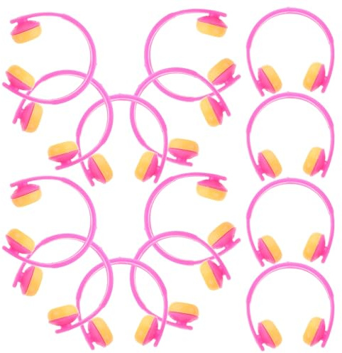 Milisten 20stücke Mini-headset Puppenhaus-accessoire Winzige Kopfbedeckung Gelbe Ente Modellpuppen Anziehzubehör Puppenkopfhörer Puppenhaus-dekor