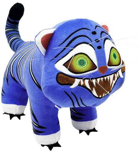 CWENDANER Lila Tiger Plüschtier Merch Kuscheltier für Kinder UDE Erwachsene, Süßes Spielzeug, Süß Geschenk für Tiger Fans, Halloween Deko und Cosplay Accessoire (25cm) (Purple)