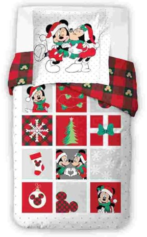 Mickey and Friends Weihnachtsbettwäsche 135 x 200 cm