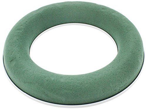 com-four® 1x Steckmasse für Blumengestecke in Ringform - Steckschaum für Frischblumen - Steckschwamm zum Basteln für Hochzeit, Ostern und Geburtstag (01 Stück - Ring)